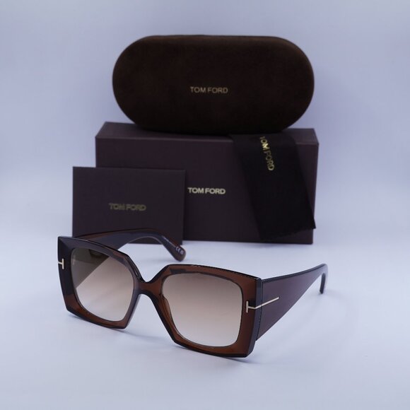 Tom Ford Jacquetta FT0921 48G Square Sunglasses - Brown - Picture 1 of 9